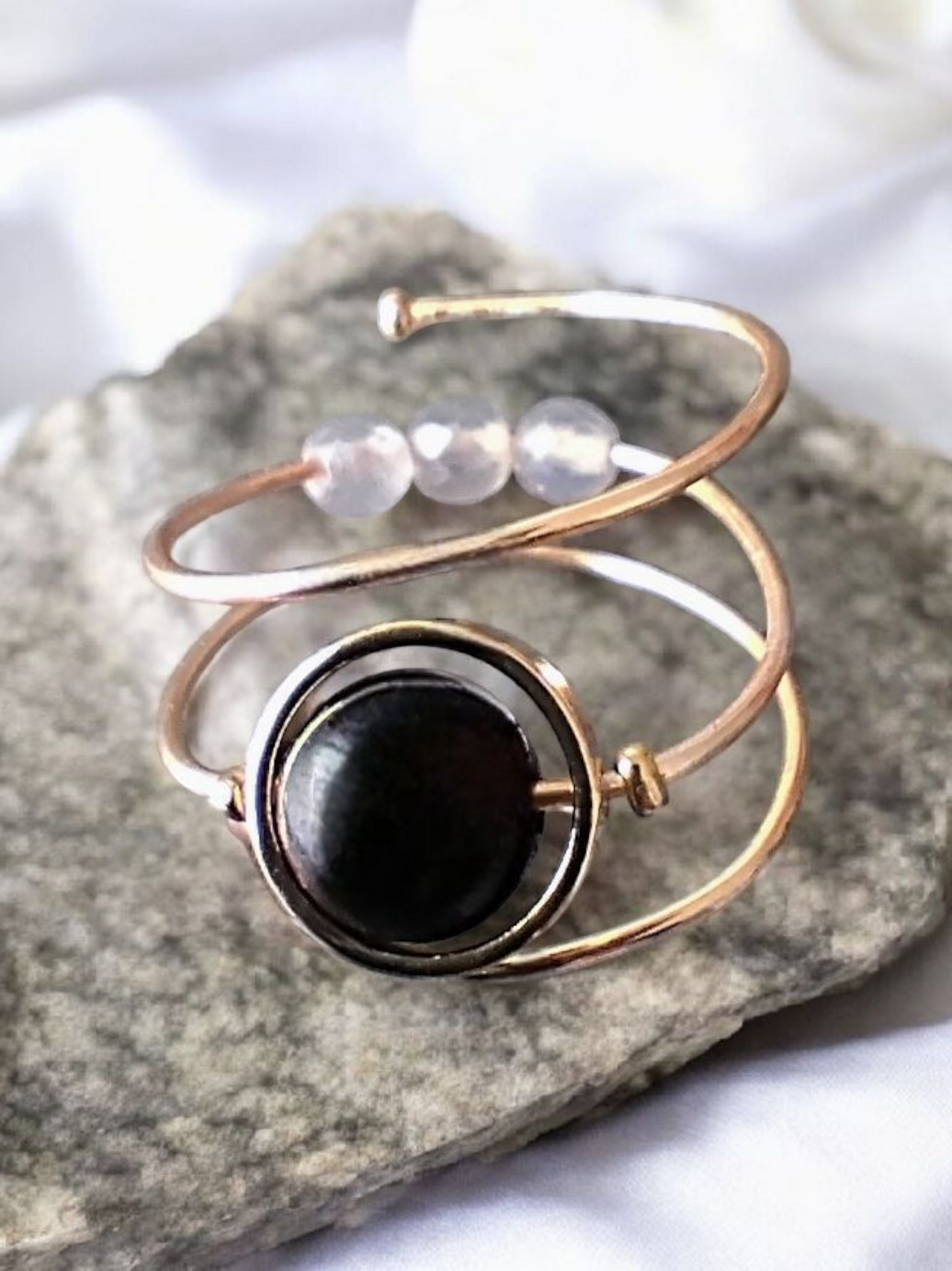 Garnet and Opal Anxiety Ring